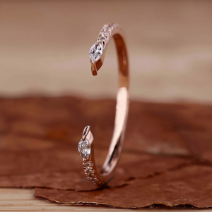 <b>Open</b> Marquise Lab Grown Diamond Minimalist <b>Open</b> Band Dainty Stacking Adjustable Wedding & Anniversary <b>Ring</b> for Women - Product Image 4