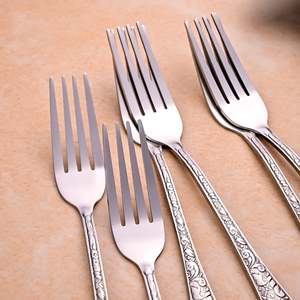 Lustre Bloom Mini Silver Metal <b>Forks</b> (Set of 6) Stainless Steel Mini Dinner Fruit Dessert <b>Forks</b> for Home and Restaurant Use - Product Image 5