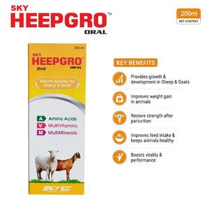 HeepGrow, suplemento multivitamínico, multimineral y de aminoácidos para el crecimiento de ovejas y cabras, fórmula para el apoyo del peso. |   Paquete: 200ml - Product Image 2