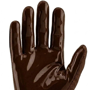 SPORTS Full Brown Rhinestone <b>Touch</b> <b>Screen</b> Wrist Length Breathable Polyester/Cotton Men's Football Receiver <b>Gloves</b> Sporty Style - Product Image 5
