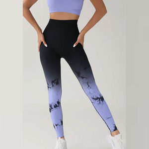 New Design High Quality Quick Dry Adult Women Sublimation <b>Legging</b> Mid <b>Waist</b> 100% Cotton Unique Color Design in <b>Low</b> Price - Product Image 5