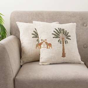 High Quality Handmade Block Printed Palm Tree Printed Cotton Cushion Cover For Home And Living Room - Product Image 6