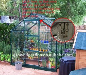 Invernadero Pequeño Moderno <span class=keywords><strong>para</strong></span> Jardín, Patio Trasero, Cultivo de Plantas, Aluminio con Vidrio de Policarbonato, Invernadero Exterior - Product Image 5