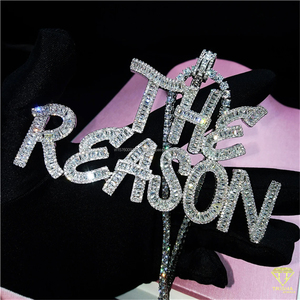 Moissanite Diamond Get <b>gapped</b> Pendant Necklace Personalized Hip Hop Cuban Link Chain Jewelry - Product Image 6