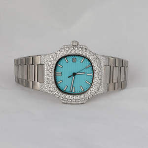 Reloj de Pulsera de Lujo para Hombre con Diseño Exclusivo, con Diamantes Redondos Brillantes Cultivados en Laboratorio con Claridad VVS - Product Image 1