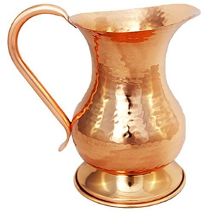 Pure Copper Water <b>Jug</b> Wholesale Handcrafted Hammered Copper Pitcher with Lid for Ayurvedic Health Benefits Drinkware Set - Product Image 6