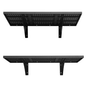 Étagère murale en acier robuste à 2 niveaux pour garage, unité de rangement flottante de 12 x 72 pouces (2x3 pieds) pour garages - Product Image 1