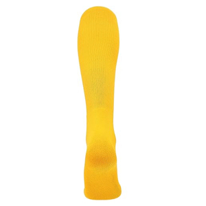 Chaussettes de football jaunes mi-hautes pour adultes, respirantes, en tricot de spandex et polyester, pour l'été, couleur unie - Product Image 4