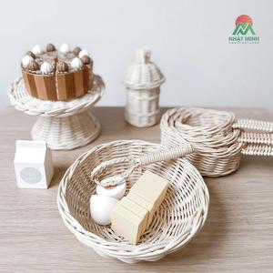 Juego de Cocina de Mimbre Tejido a Mano - Juguete Natural para la Creatividad de los Niños, Juego de Roles y Decoración de Casa de Muñecas, Edades 2-7 - Product Image 1