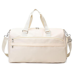 Sac de voyage de grande capacité pour vêtements avec compartiment à chaussures, séparation sec/humide, sac de sport en polyester, sacs de fitness pour femmes - Product Image 1