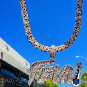 จี้เพชรโมอิสซาไนต์ VVS แบบกำหนดเอง เงินแท้ 925 ประดับเพชรเต็มตัว หรูหรา ได้รับการรับรอง จี้ตัวอักษรฮิปฮอป สำหรับผู้ชายและผู้หญิง - Product Image 1