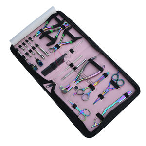 Hair Extension <b>tools</b> Fitting System with Heavy Duty Crimping Pliers Thinning Shears Duckbill Sectioning Clips Wire Loop Threader - Product Image 1