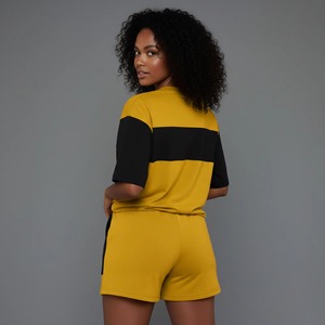 Ensemble 2 pièces pour femmes, vêtements de rue décontractés, vente en gros, ensemble t-shirt et short, logo personnalisé - Product Image 5