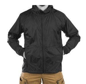 Chaqueta Cortavientos Impermeable Color Negro, Estilo Informal y Formal, de Secado Rápido, Transpirable y Repelente al Agua - Product Image 1