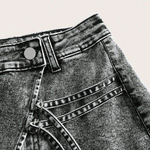 Shorts de Mezclilla Formales para Mujer, Transpirables, de Alta Calidad, Corte Regular, Cintura Media, Estilo Y2K, con Bolsillos Cargo - Product Image 5