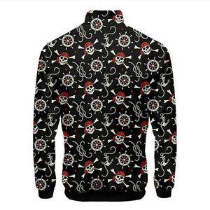 Blouson Bomber Moto Homme Uni Col Montant Fermeture Éclair Polyester/Nylon Coupe-Vent Hiver Coupe Droite - Product Image 4