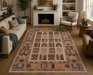 Hand Knotted ABC Rugs Kilims <b>Wool</b> Rug Traditional Vintage Design Handmade Carpet Artisan <b>Crafted</b> Home Decor Area Rug - Product Image 3