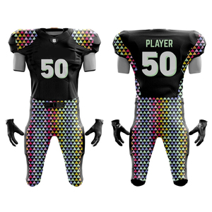 American Football Uniform Breathable Sportswear Set American Football Uniform Game Ready Jersey Pants Set - Product Image 1