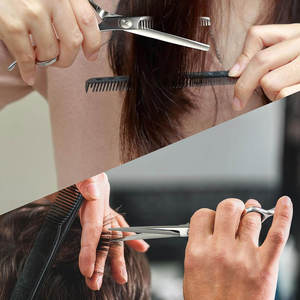 Professional Stainless Steel <b>Barber</b> Scissor <b>Set</b> Hair Thinning Straight Scissors - Product Image 6
