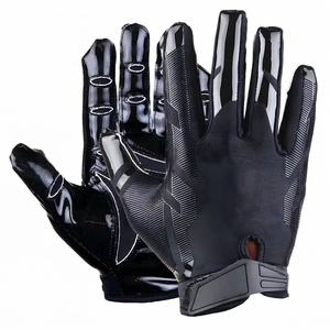 Sport <b>Gloves</b> for Youth <b>Silver</b> Anti-Slip Great Grip Sticky Silicone Lightweight American Football Custom Logo Outdoor - Product Image 1