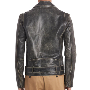 Custom Design Eco-Friendly Windproof Fashion Classic Leather Motorcycle <b>Jacket</b> Front Men Thermal <b>Fleece</b> <b>Lined</b> Winter Streetwear - Product Image 3