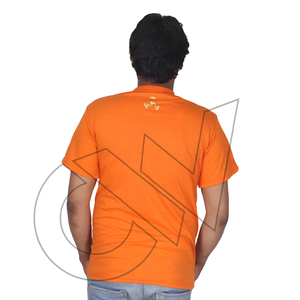 T-shirt pour homme à manches courtes, col rond, coupe classique, en jersey de coton, imprimé « Fresh My Trashy », design personnalisé, couleur orange - Product Image 3