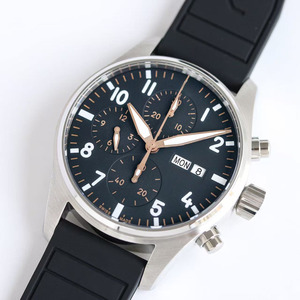 Exquisitely Designed Luxurious Black and Gold Dial Casual Sports Commuting <b>Chronograph</b> Date <b>Automatic</b> Mechanical Watch - Product Image 2
