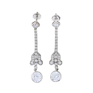 Bijoux minimalistes personnalisés Boucles d'oreilles créoles en diamant Moissanite pour fiançailles et vêtements de fête de l'exportateur et du fabricant directs - Product Image 1