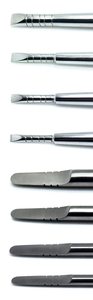 Ciseaux dentaires 8 pièces, instruments standard pour la séparation osseuse et l'extraction parodontale, avec poignée moletée argentée, Classe I - Product Image 6