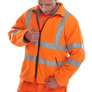 แจ็กเก็ตขนแกะซิปขั้วโลกสำหรับผู้ชายขนาดใหญ่พิเศษชุดทำงานผ้าโพลีเอสเตอร์สะท้อนแสงมองเห็นได้ชัดเจน - Product Image 1