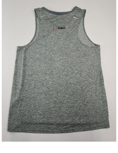 Heather Gray Sleeveless Tank Top Quick Dry Breathable Knitted Sports <b>Vest</b> for Gym Running <b>Training</b> - Product Image 1