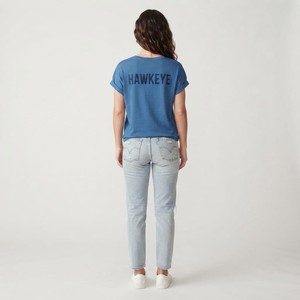 T-shirts pour femmes en spandex, couleur unie, coupe ample, personnalisables, avec broderies, design unique, respirants, prix bas, vente en gros - Product Image 2