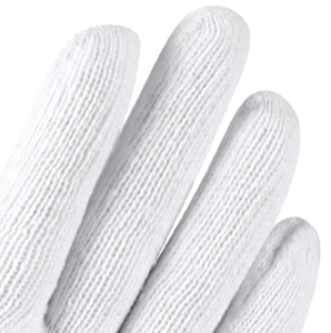 Guantes de Trabajo de Seguridad Antideslizantes de Algodón Tejido Blanco Blanqueado de Alta Calidad TopWin - Product Image 2