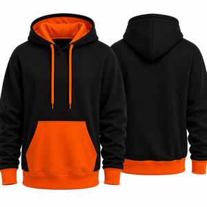 Sudadera con Capucha Azul y Roja para Hombre, Corte Regular, Informal, con Bolsillo, de Algodón Tejido, para Otoño - Product Image 2