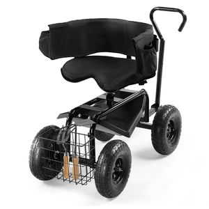 รถเข็นทำสวนพร้อมที่นั่งสบายและเก้าอี้หมุนได้ 360 องศาสำหรับปลูกต้นไม้ - Product Image 2
