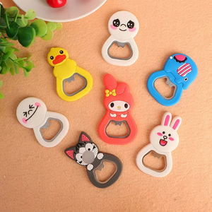 Porte-clés décapsuleur canard mignon, forme animal de dessin animé, manuel, multifonction, personnalisable, en plastique et acier inoxydable, outil de bar - Product Image 5