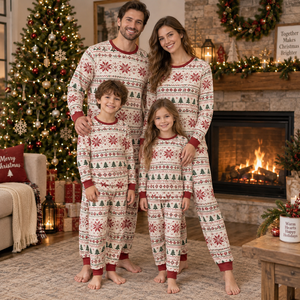 Ensemble de vêtements de nuit de Noël personnalisés pour la famille, pyjamas assortis pour toute la famille, ensemble de pyjamas à pantalon long - Product Image 1