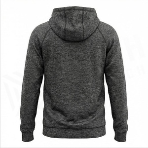 North Approach Men's Hooded Sweatshirt Embossed Logo <b>Raglan</b> Sleeve Regular Fit French Terry Casual Autumn Wear - Product Image 2