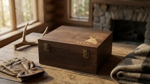 Personalized Embossed Letter Wooden Gift <b>Box</b>-Eco-Friendly Durable Rustic Groomsman <b>Keepsake</b> Christmas Gift <b>Box</b> - Product Image 4