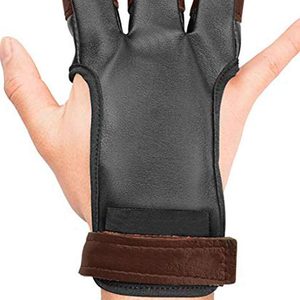 Gants de tir à l'arc à trois doigts, gants professionnels pour tir à l'arc, accessoires de chasse à l'arc, équipement de protection des doigts, recurve - Product Image 3