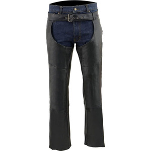 Samroz Sports – Chaps de moto en cuir premium pour homme – Entièrement doublés, poche à monnaie, logo personnalisable, couleur au choix, position avant, toutes saisons - Product Image 1