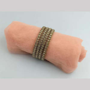 Gold Plated Fashion Jewelry <b>Set</b> <b>Crystal</b> Stone Bangles - Product Image 1