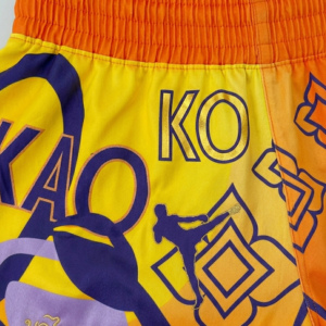 Shorts d'entraînement de Muay Thai pour hommes ODM, en soie/satin, respirants, séchage rapide, légers, taille haute, logo personnalisé - Product Image 4