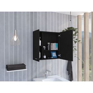 Specchio da bagno Kenya a doppia anta con quattro ripiani interni e armadietto portamedicinali - Product Image 5