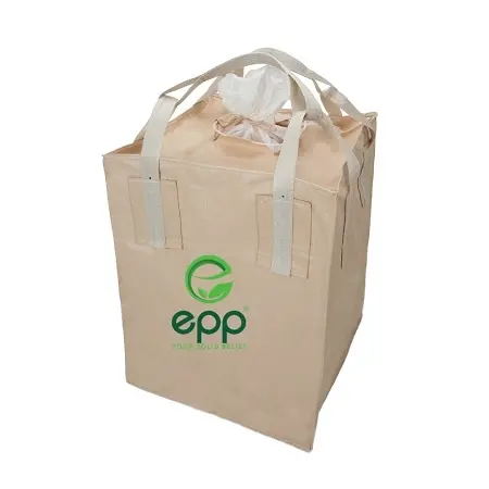 Industrial bags flexible woven jumbo bag of gravel sacks garden waste type B Baffled type super sacks 20ft container bag