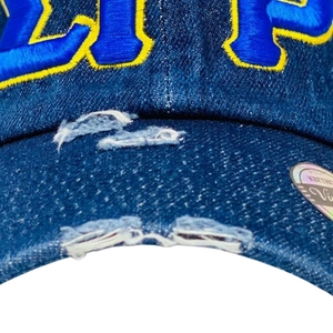 หมวกยีนส์สีน้ำเงินเข้ม Sigma Gamma Rho ปักลายสมาคมนักศึกษากรีก หมวกเบสบอลปรับขนาดได้ สำหรับผู้หญิง สวมใส่สบายๆ ในมหาวิทยาลัย หมวกแฟชั่นแบบสั่งทำ - Product Image 6