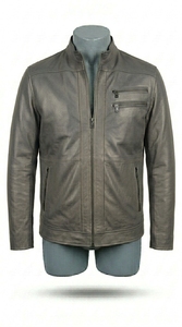 Modern Leather Look <b>Jacket</b> Comfortable Daily Wear Outerwear <b>Jacket</b> Wholesale - Product Image 4