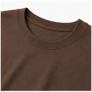 T-shirt à manches courtes surdimensionné pour homme en coton biologique marron chocolat personnalisé MTS-OVR-0027 - Product Image 6