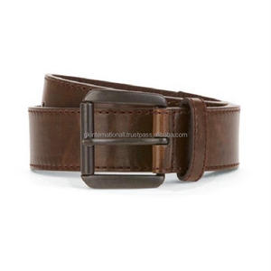 Made in India Designer Hot Selling Leather Casual <b>Belt</b> <b>for</b> <b>Jeans</b> in All Custom Sizes with Solid Silver Antique Brass Buckle - Product Image 4