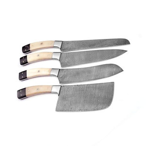 Ensemble de couteaux de cuisine élégants en acier Damas avec un design haute performance pour la préparation culinaire dans les cuisines domestiques et les restaurants - Product Image 5